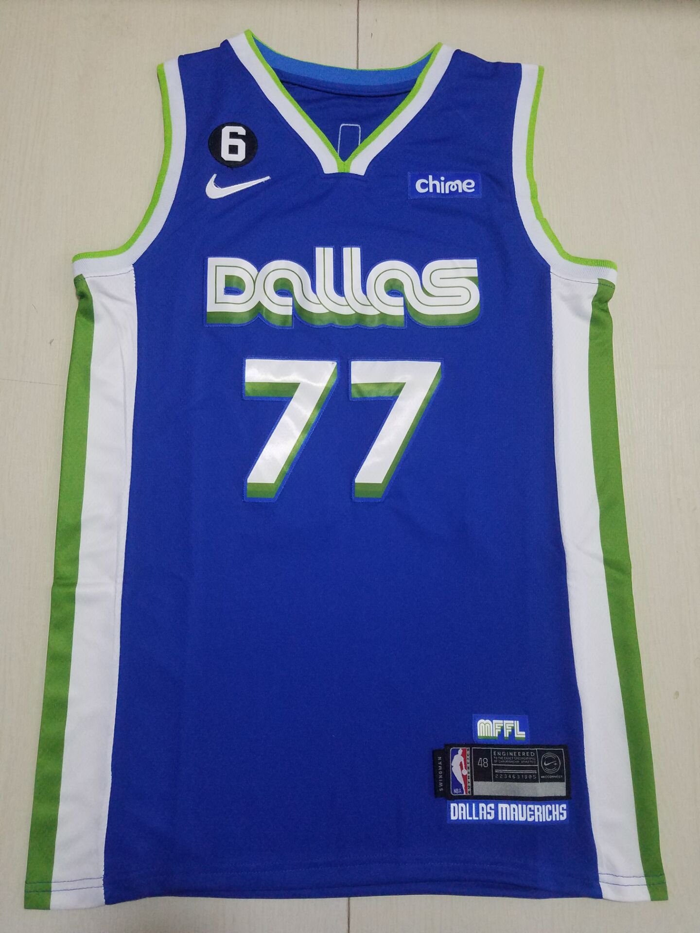 Men Dallas Mavericks #77 Luka Doncic Nike Blue City Edition 2022 NBA Jersey